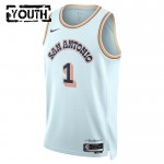 Maillot NBA San Antonio Spurs Victor Wembanyama Nike 2024-25 City Edition Bleu Swingman - Enfant
